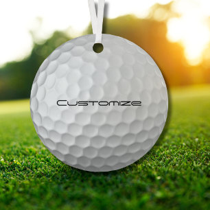 Signature Series Personalised Golf Ball Gifts Metal Tree Decoration