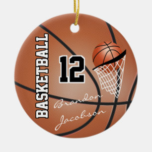 Signature Star Basketball Player Ceramic Tree Decoration