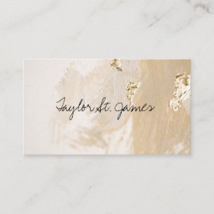 Signature Vintage Gold Beige Painting Business Car Business Card