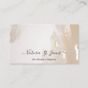 Signature Vintage Gold Beige Painting Business Car Business Card