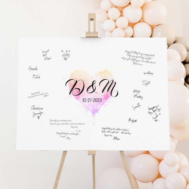 Signature Wedding Guest Book Alternative Pastel (Creator Uploaded)