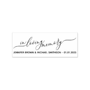 Signature Wedding In loving Memory Rubber Stamp