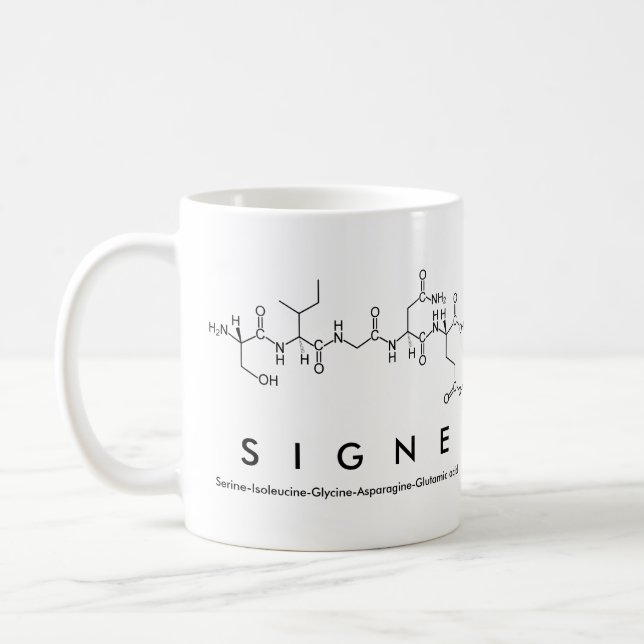 Signe peptide name mug (Left)