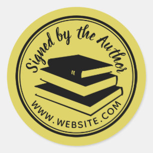 Signed by Author Book Marketing Writer Novelist Classic Round Sticker