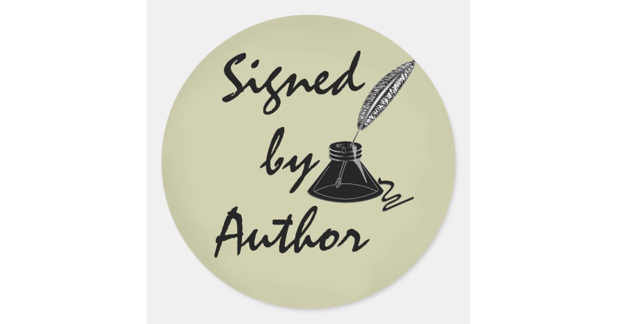 Signed by Author Stickers Zazzle