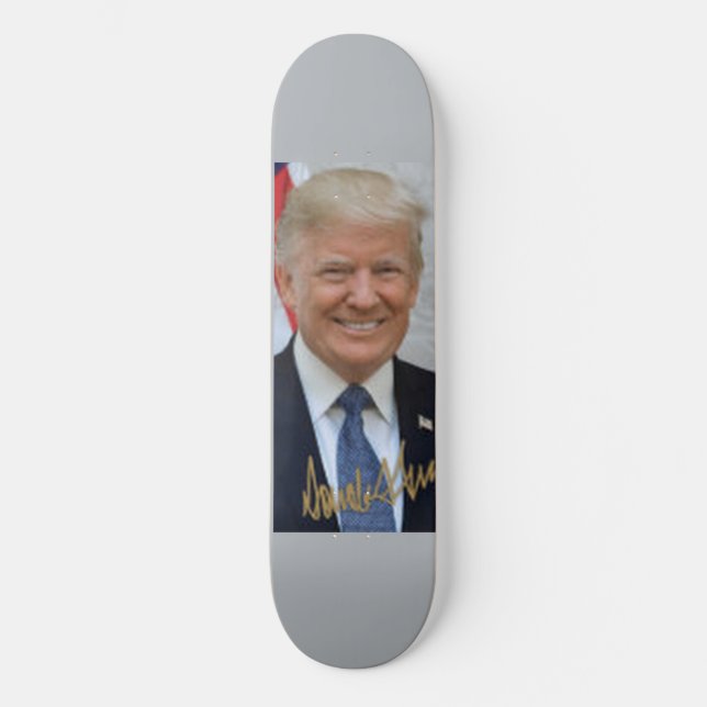 SIGNED BY DONALD TRUMP SKATEBOARD (Front)