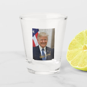 SIGNED BY PRESIDENT TRUMP.... SHOT GLASS