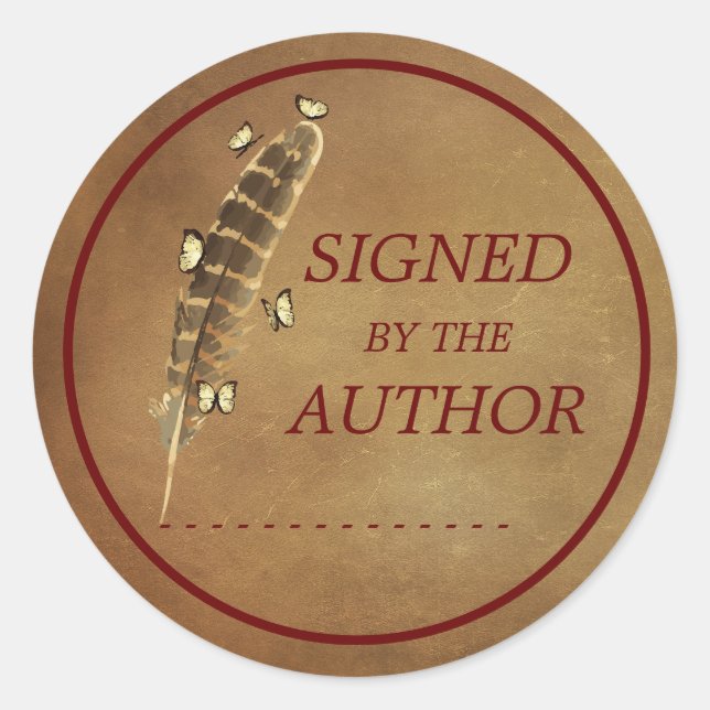 Signed by the Author - Book Plate Classic Round St Classic Round Sticker (Front)