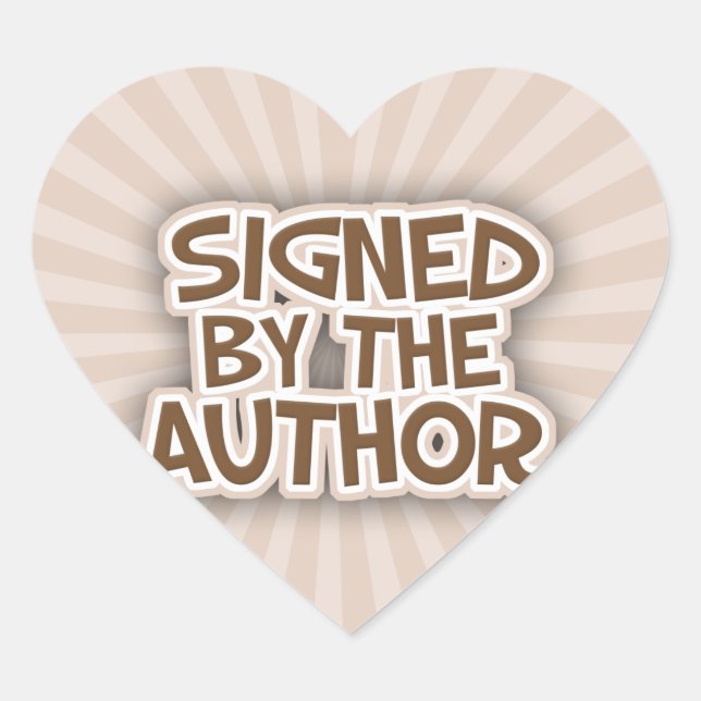 Signed By The Author Brown Stickers (Front)
