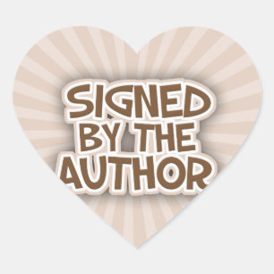 Signed By The Author Brown Stickers