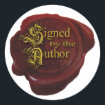 Signed by the Author Sticker<br><div class="desc">This beautiful custom signed by the author sticker is beautiful at book signings.</div>
