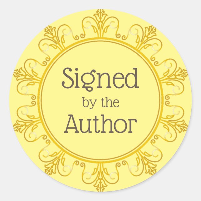 Signed by the Author Sticker (Front)