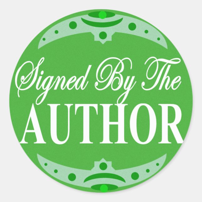 Signed By The Author Sticker (Front)