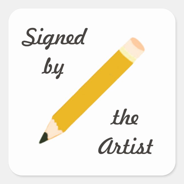 Signed Copy - Artist - Square Stickers (#54) (Front)