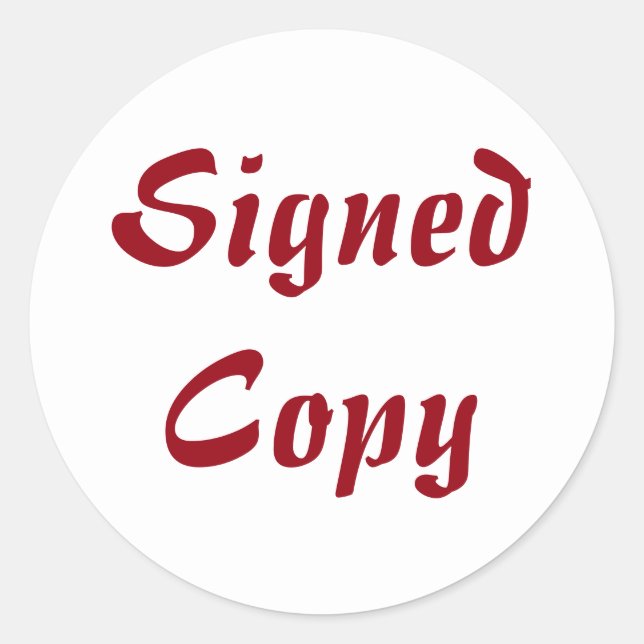 Signed Copy - Round Stickers (#53) (Front)