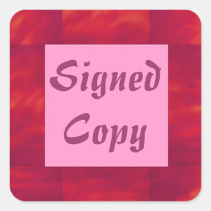 Signed Copy - Square Stickers (#14)