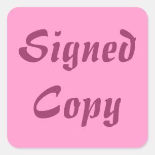 Signed Copy - Square Stickers (#20)