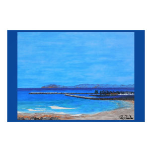 Signed Dana point harbour from group campground Photo Print