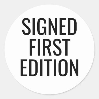 SIGNED FIRST EDITION stickers for autographed book