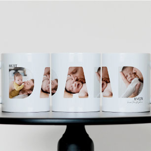Signed Photo Minimalist Best Dad Ever Photo Mug