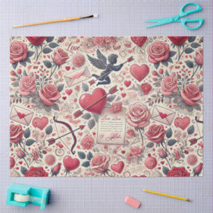 Signed with a Rose Tissue Paper