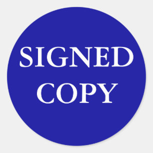 SIGNEDCOPY CLASSIC ROUND STICKER