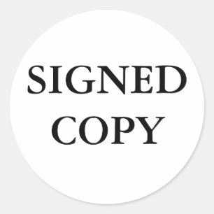 SIGNEDCOPY CLASSIC ROUND STICKER