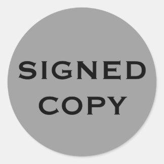 SIGNEDCOPY CLASSIC ROUND STICKER