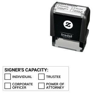 Signer Capacity Checklist Real Estate Notary Self-inking Stamp