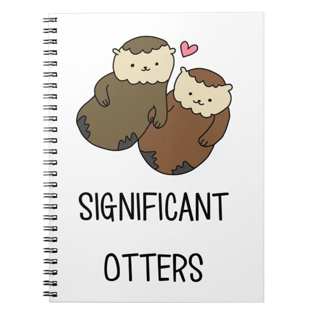 SIGNIFICANT OTTERS couple's shirts, accessories Notebook (Front)