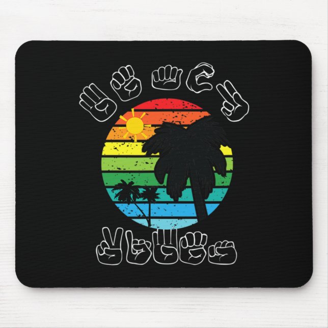 Signing ASL Sign Language Clothes Beach Deaf Aware Mouse Mat (Front)