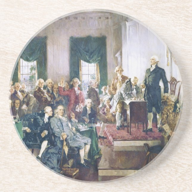 Signing of the Constitution by Howard C. Christy Coaster (Front)