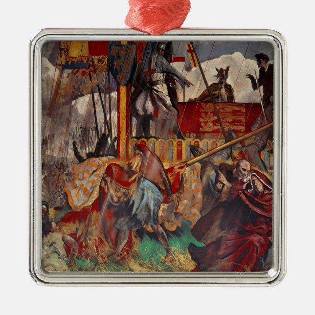 Signing of the Magna Carta, 1215 Metal Tree Decoration (Front)