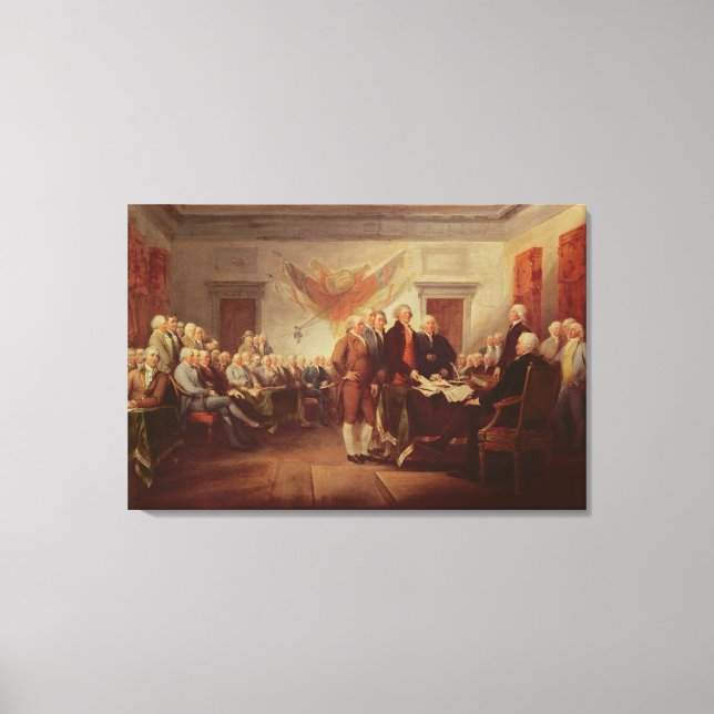 Signing the Declaration of Independence Canvas Print (Front)