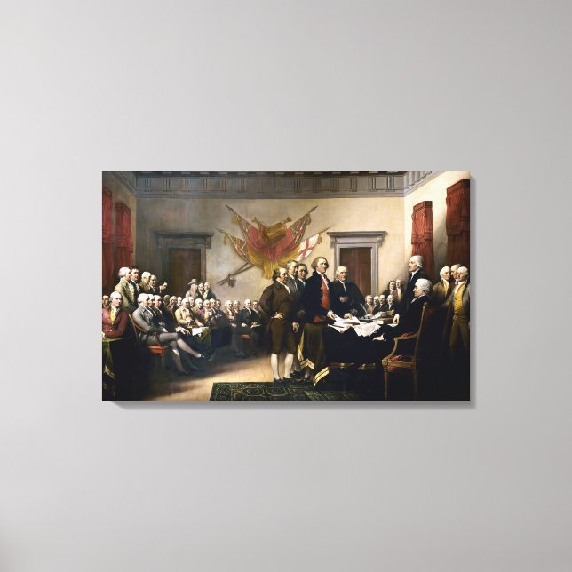 Signing The Declaration Of Independence Canvas Print (Front)