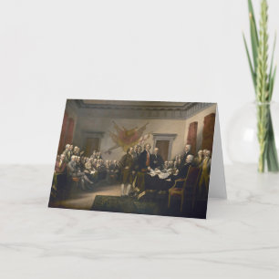 Signing the Declaration of Independence, July 4th Card
