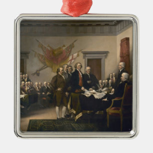 Signing the Declaration of Independence, July 4th Metal Tree Decoration