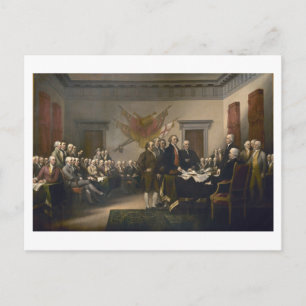 Signing the Declaration of Independence, July 4th Postcard