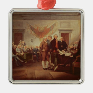 Signing the Declaration of Independence Metal Tree Decoration
