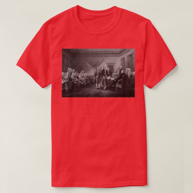 Signing The Declaration of Independence T-Shirt (Design Front)