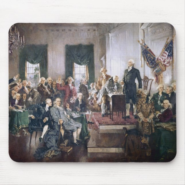 Signing the US Constitution by Christy Mouse Mat (Front)