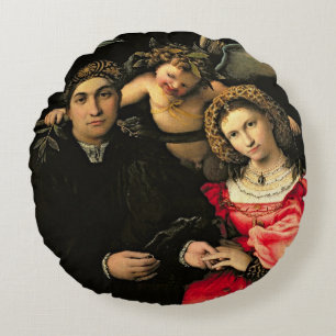 Signor Marsilio Cassotti and his Wife, Faustina Round Cushion