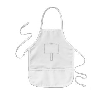Signpost Notice. Grey and white. Kids Apron
