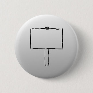 Signpost Notice Image. Black on grey. 6 Cm Round Badge