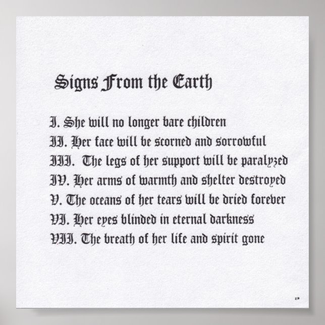 Signs From The Earth (Front)