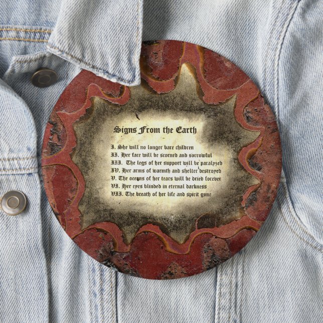 Signs From The Earth 6 Cm Round Badge (In Situ)