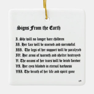 Signs From The Earth Ceramic Tree Decoration