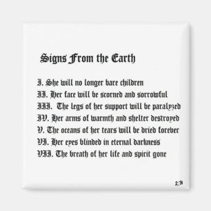 Signs From The Earth Magnet