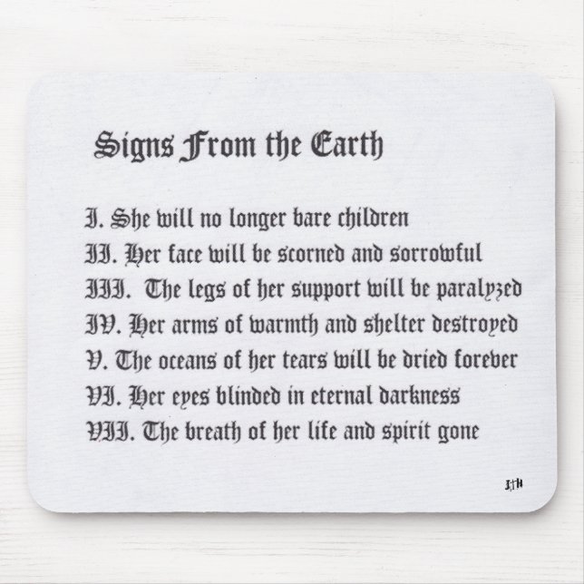 Signs From The Earth Mouse Mat (Front)