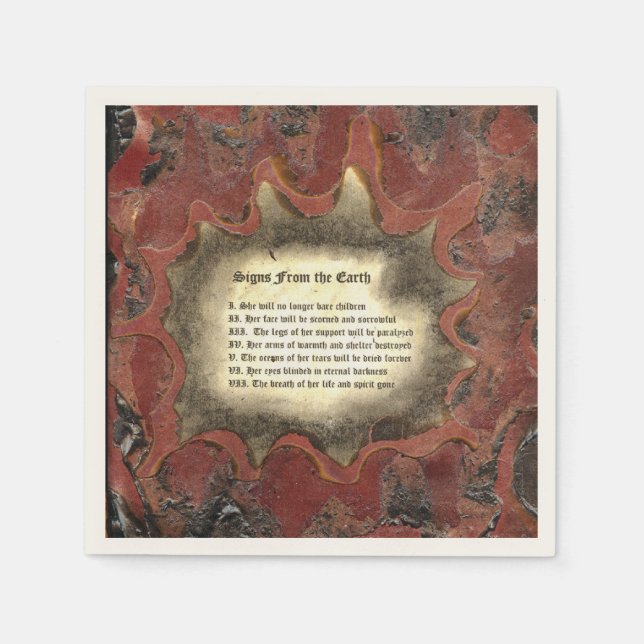 Signs From The Earth Napkin (Front)